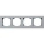 Gira E2 Flat Alumiinium 4-kohaline kattaraam, s&uuml;vispaigaldus, matt, horisontaalne 214255