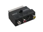 GoodConnections Alcasa 5525-3CU SCART - 3x RCA + S-Video adapter suunavalikuga, must