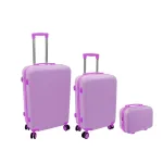 ORDINETT sahtlitega kummut 3-osaline komplekt, roosa &ndash; 60L, 43L, 15L plastikust hoiukarbid