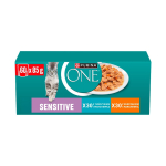 Purina ONE Sensitive kassitoit, kana ja porgand, 60 x 85 g