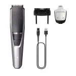 Habemetrimmer Philips BEARDTRIMMER Series 3000 BT3239/15, 0.5 mm&ndash;10 mm, 20 pikkusastet, USB-laetav, must/h&otilde;bedane