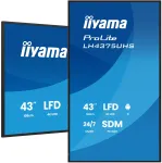 iiyama LH4375UHS-B2AG Signage Display Digitaalne infokuva lameekraan 108 cm (42.5 tolli) LCD Wi-Fi 500 cd/m&sup2; 4K Ultra HD Must Sisseehitatud protsessor Android 11 24/7