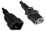 Microconnect PE030605 toitekaabel must 0,5 m C13-pistik C20-pistik