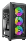 PC Midi Torni korpus XILENCE XG151 &mdash; must, toetab ATX/Micro-ATX/Mini-ITX, alumine toiteplokk, 2x 3,5 tolli + 4x 2,5 tolli pesa