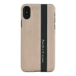 Nutitelefoni &uuml;mbris man and wood iPhone X/XS jaoks &mdash; must nahk