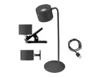 Beper P201UTP304 laetav LED lamp magnetjala, klambri ja seinakinnitusega, 2,3 W, reguleeritav heledus, must