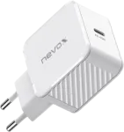 nevox 45 W &uuml;he USB-C pordiga PD GaN-laadija, valge (2570)