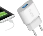 SBS TETR1USB2AWFAST laadija mobiilseadmetele, siseruumides, valge (TETR1USB2AWFAST)