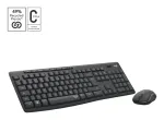 LOGITECH MK295 Vaikne juhtmevaba klaviatuuri/hiire komplekt - Grafiit - Qwertz &Scaron;veits/Luks