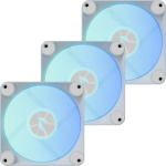 APNX FP1-R 120 mm korpuse ventilaator 3-pakk vastupidine &otilde;huvool, valge
