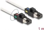 DeLOCK v&otilde;rgukaabel RJ45 pistik pistikusse Cat.6A S/FTP 1 m valge