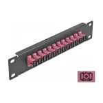 DeLOCK Fiiberoptiline patch-paneel 10 tolli 12 porti SC Simplex Violetne 1U Must