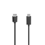 Hama 00200712 videokaabli adapter 1,5 m DisplayPort HDMI Must