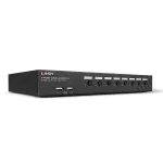 Lindy 39540 8-pordiline DisplayPort 1.2, USB 2.0 ja heli KVM-l&uuml;liti, 1 kohalik kasutaja, riiulisse paigaldatav, must