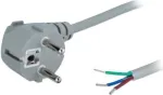 Wentronic Goobay maandatud nurga all toitekaabel isemonteerimiseks, 2 m, must - Type F (Type F, CEE 7/7) > lahtised kaabliotsad (50083)