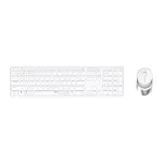 Rapoo 9850M klaviatuur ja hiir komplektis Home RF Wireless Bluetooth QWERTZ saksa valge