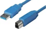 shiverpeaks BASIC-S USB 3.0 kaabel, A-pistik - B-pistik 0,5 m, Kaabel ja pistik: sinine, topeltvarjestus, max. (BS77030)