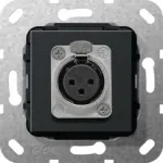 GIRA XLR-pistikupesa D-seeria sisuosa must matt 566710 (566710)