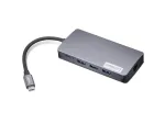Dokkimisadapter Lenovo GX91M73946 USB-C juhtmega, 100W, HDMI, VGA, 3x USB-A, SD-lugeja, Gigabit Ethernet, 4K@30Hz, hall