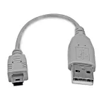 StarTech.com 6in Mini USB 2.0 kaabel - A Mini B-le, 0,152 m, USB A, Mini-USB B, USB 2.0, Isane/Isane, Hall
