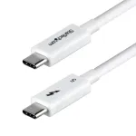 StarTech.com 2,6 jala (80 cm) Thunderbolt 5 kaabel, 80 Gbps/kuni 120 Gbps, 240 W PD, 8K 60 Hz, sertifitseeritud Thunderbolti kaabel, &uuml;hildub Thunderbolt 4/USB4/USB-C-ga &ndash; valge