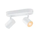 WiZ IMAGEO 2x reguleeritav prožektor, nutikas laevalgusti, Wi-Fi/Bluetooth, valge, Wi-Fi 4 (802.11n), 802.11b, 802.11g, LED, metall