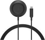 Belkin UltraCharge 25W Qi2 traadita laadimise alus koos tugijalaga ja toiteadapteriga, must