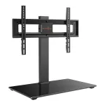Perlegear PGTVS26-US 32-70 TV Mount Freestanding TV Stand with Tempered Glass Base, Black