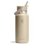 Hydro Flask Wide Mouth 32 oz Flex Straw Cap Vacuum Insulated Stainless Steel Water Bottle - Oat