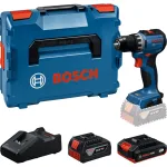 BOSCH Juhtmeta puur-keeraja GSR18V-52 koos 2 akuga 18 V 4,0 Ah ja 2,0 Ah L-BOXX karbis (jaem&uuml;&uuml;k)