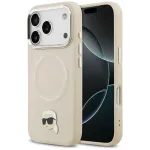 KARL LAGERFELD Karl Pin MagSafe Tagakaas Apple iPhone 15 Pro Max, Beež