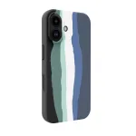 Evelatus Apple iPhone 16 Multi-Colored Silicone Case With MagSafe Aura Blue