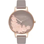 Olivia Burton Women's Sparkle Florals Watch OB16FS99 - 38mm Rose Gold Stainless Steel