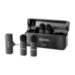 BOYA BY-V4 juhtmevaba mikrofoni s&uuml;steem 2,4GHz 4 saatja ja 1 vastuv&otilde;tjaga (3,5mm pistik) must