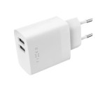 Mobiilseadme laadija FIXED FIXC17N-2U-WH AC kiirlaadimine nutitelefon tahvelarvuti valge
