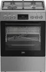 BEKO pliit | FBMA61330GXDT | Pliidi t&uuml;&uuml;p Gaas | Ahju t&uuml;&uuml;p Elektriline | Roostevaba teras | Laius 60 cm | Grillimine | LED | S&uuml;gavus 60 cm | 72 L