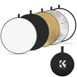 K&F Concept 5-in-1 &uuml;mmargune reflektor 110cm difuusori ja kandekotiga - KF18.0003
