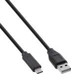 InLine&reg; USB 2.0 kaabel, USB-C &ndash; A pistikuga, must, 2m, 80 tk hulgipakend
