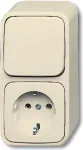 BUSCH-JAEGER Duro 2000 AP Schuko pistikupesa, pealepandav, 1-kohaline, alpine valge