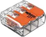 WAGO 221-413 COMPACT &uuml;hendusklamber, 3 juhtmega, 0,2&ndash;4 mm&sup2;, l&auml;bipaistev, 50 pakki