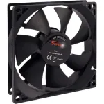 Inter-Tech F-92-S 88885180 korpuse ventilaator, 92 x 92 x 25 mm, 1500 p/min, 24 dB, must