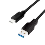 Logilink - USB-kaabel - USB-t&uuml;&uuml;p A (M) 24-kontaktilisele USB-C-le (M) - USB 3.2 Gen 1 - 3 A - 3 m - Must (CU0171)