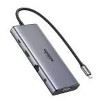 Ugreen CM639 USB-C hub, HDMI, VGA, 2x USB-C 3.2 10 Gbps, 2x USB, SD/TF, RJ45, Aux 3,5 mm, PD, 4K 60 Hz