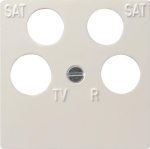 Gira tsentraalplaadi sisu 025903, 4-kohaline, 50x50 Ankaro jaoks, System 55, puhasvalge