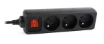 Gembird EG-PSU3F-01 piksekaitse must 3 AC-pistikupesa 230 V 0,6 m