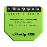 Sisseehitatud dimmer Shelly Dimmer Gen3 &mdash; LED max 150W, halogeen max 200W, 220&ndash;240V, juhtmevaba, must/laim