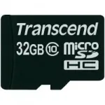 TRANSCEND 32GB Micro SDHC-kaart Class 10 ilma karbi ja adapterita