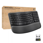 Logitech Wave Keys for Business ergonoomiline klaviatuur, t&auml;issuuruses, juhtmevaba