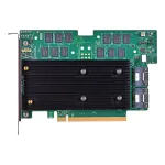 Broadcom MegaRAID 9670W-16i RAID-kontroller, 16 kanalit, Tri-Mode SAS 24 Gb/s / SATA 6 Gb/s / NVMe, PCIe 4.0 x16, 8 GB, RAID 0/1/5/6/10/50/60, MD2, 240 SAS / 32 NVMe seadet