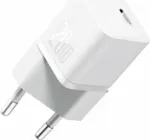 Baseus Gan5 kiirlaadija Mini 1C 20W nutitelefonile universaalne valge